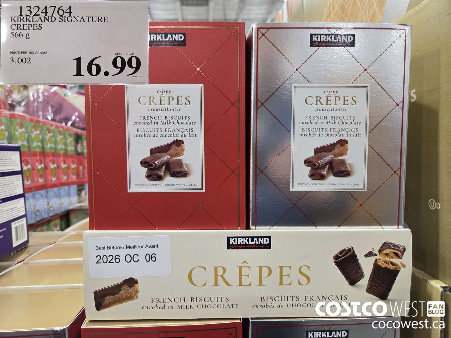 1324764 KIRKLAND SIGNATURE CREPES 566G $16.99