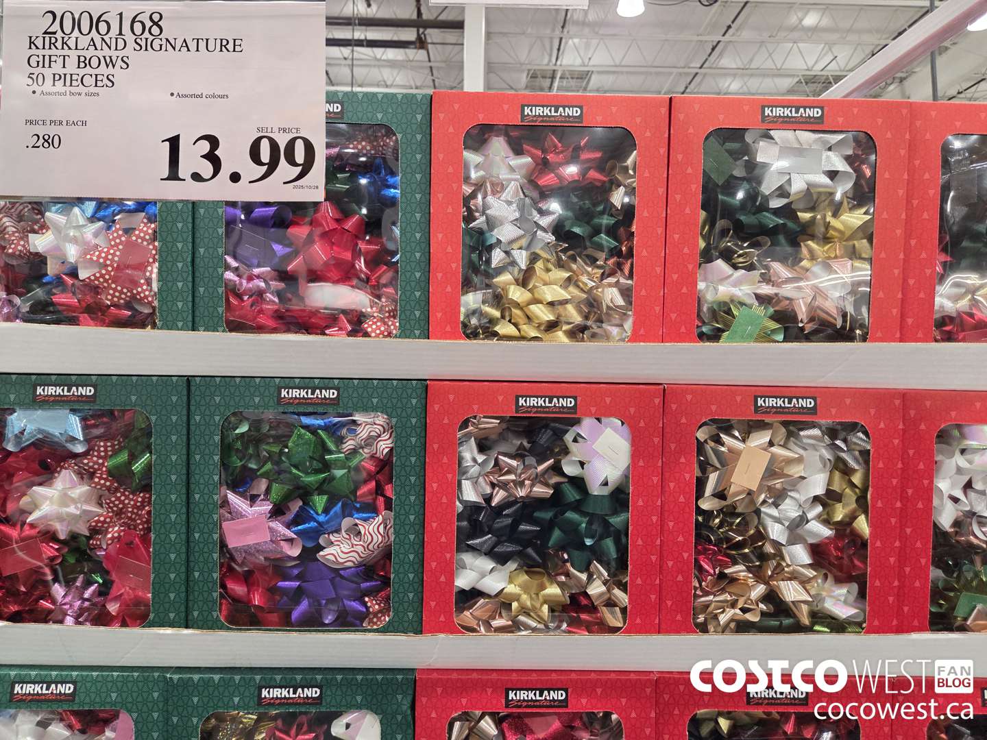 2006168 KIRKLAND SIGNATURE GIFT BOWS 50 PIECES $13.99