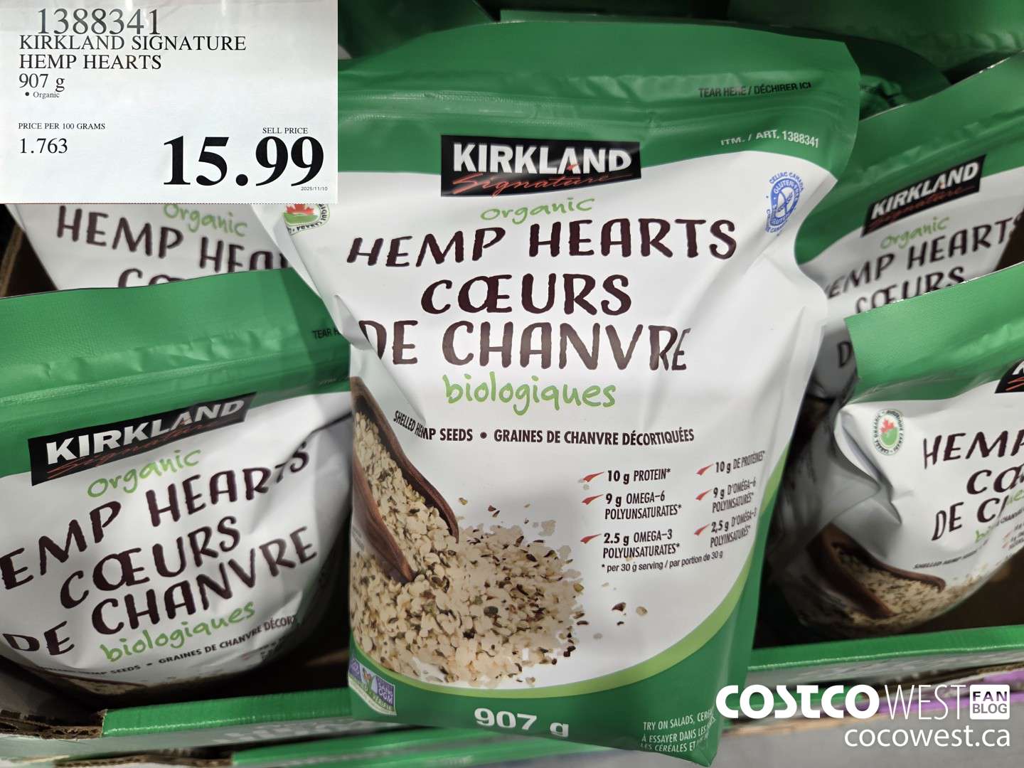 1388341 KIRKLAND SIGNATURE HEMP HEARTS 907 g $15.99
