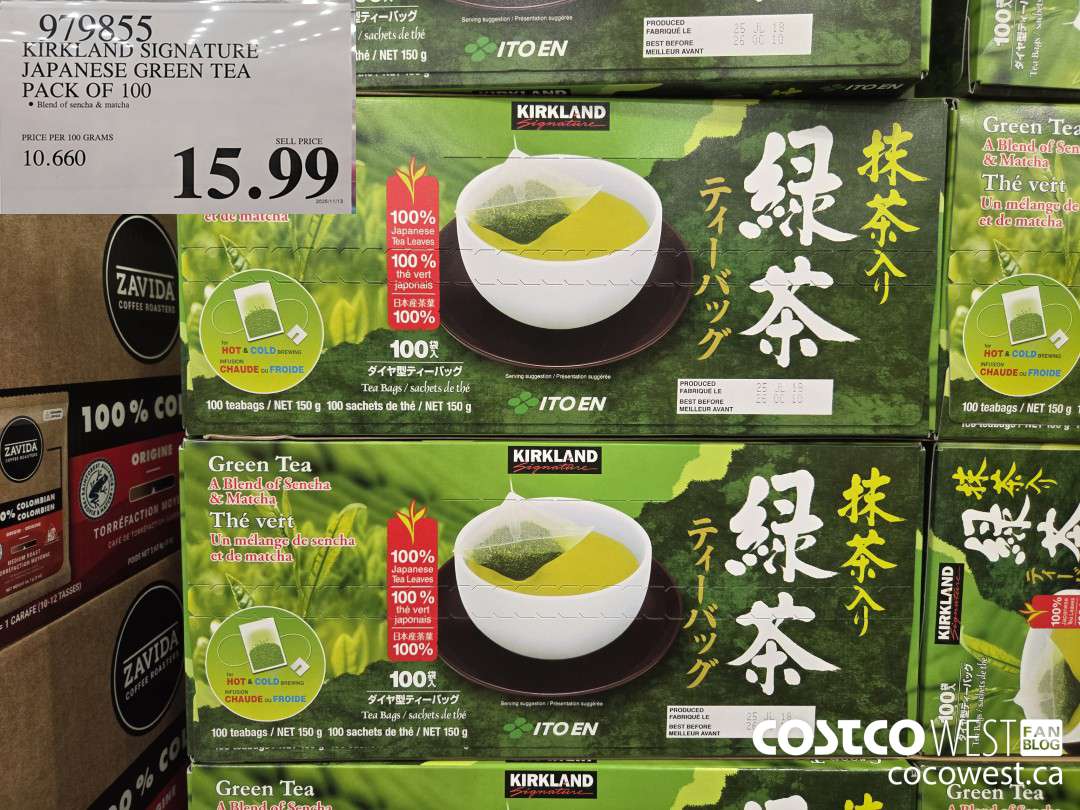 979855 KIRKLAND SIGNATURE JAPANESE GREEN TEA PACK OF 100 $15.99