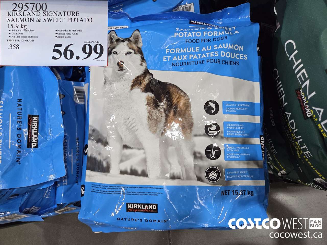 295700 KIRKLAND SIGNATURE NATURE'S DOMAIN SALMON & POTATO 15.9 KG $56.99