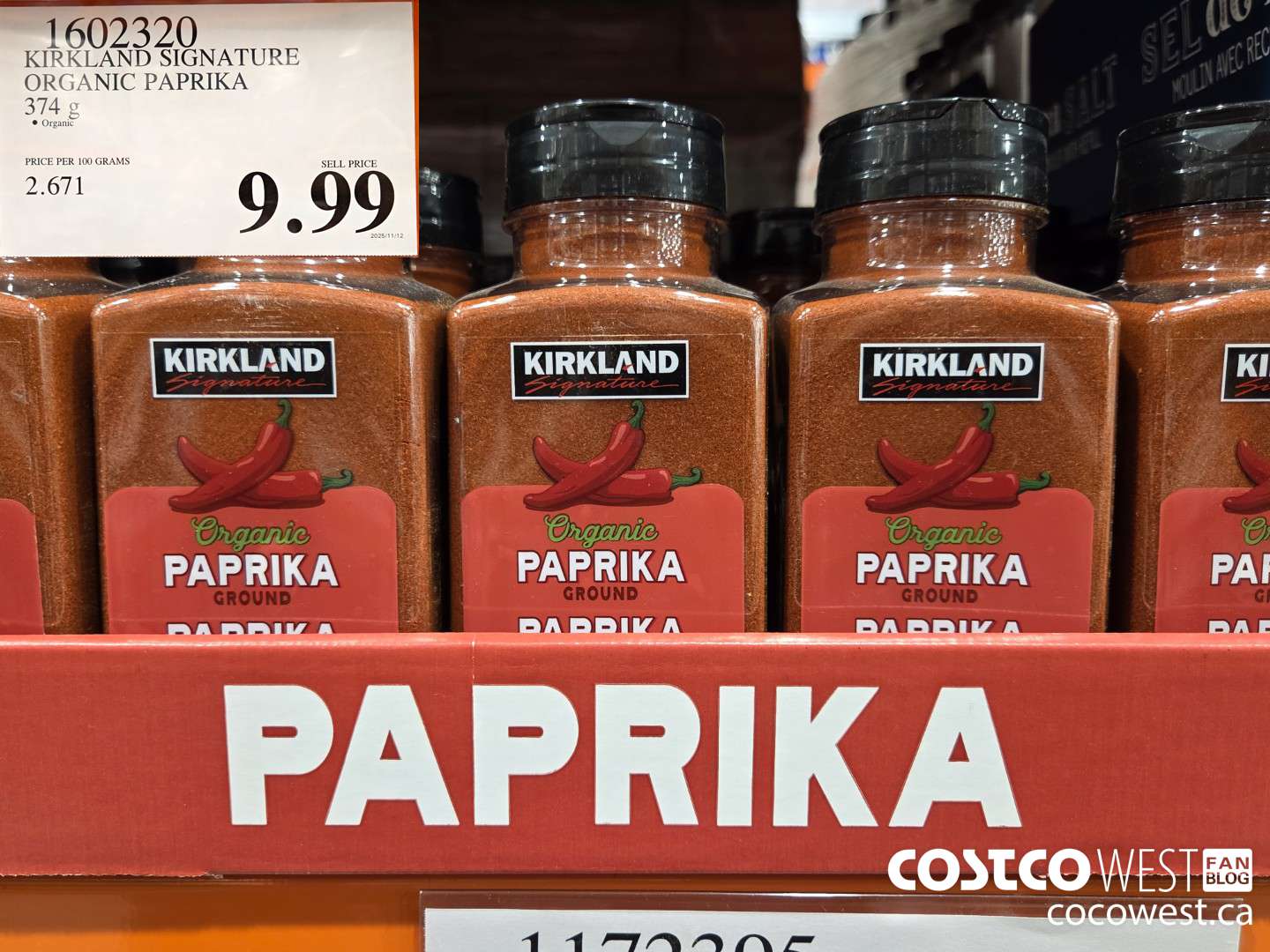 1602320 KIRKLAND SIGNATURE ORGANIC PAPRIKA 374 g $9.99