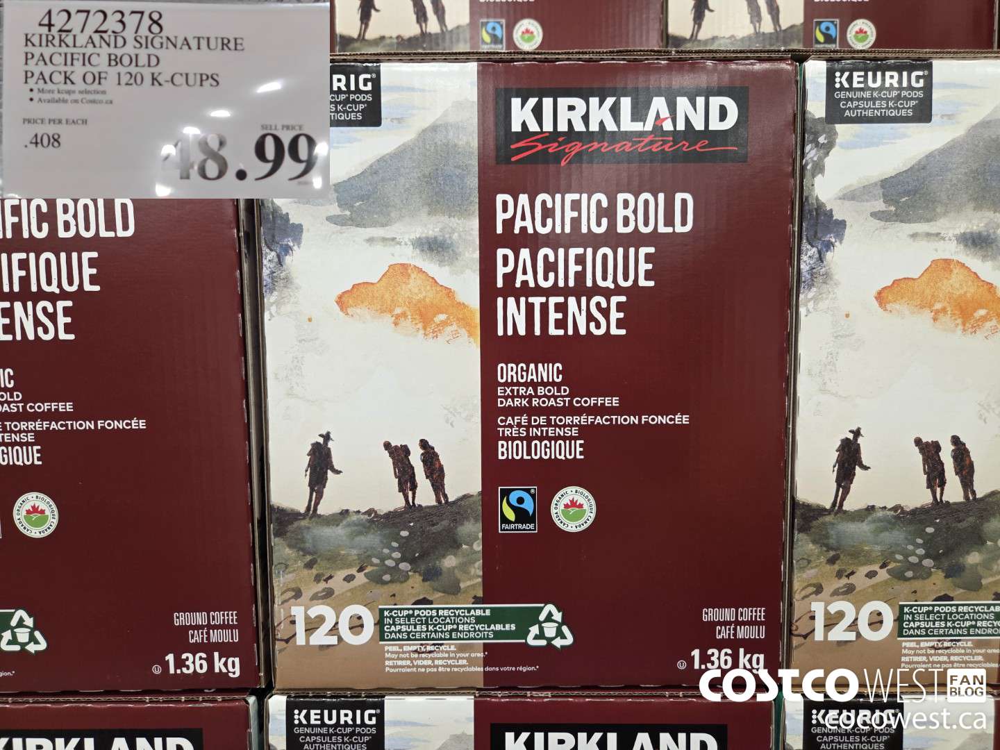 4272378 KIRKLAND SIGNATURE PACIFIC BOLD PACK OF 120 K-CUPS $48.99