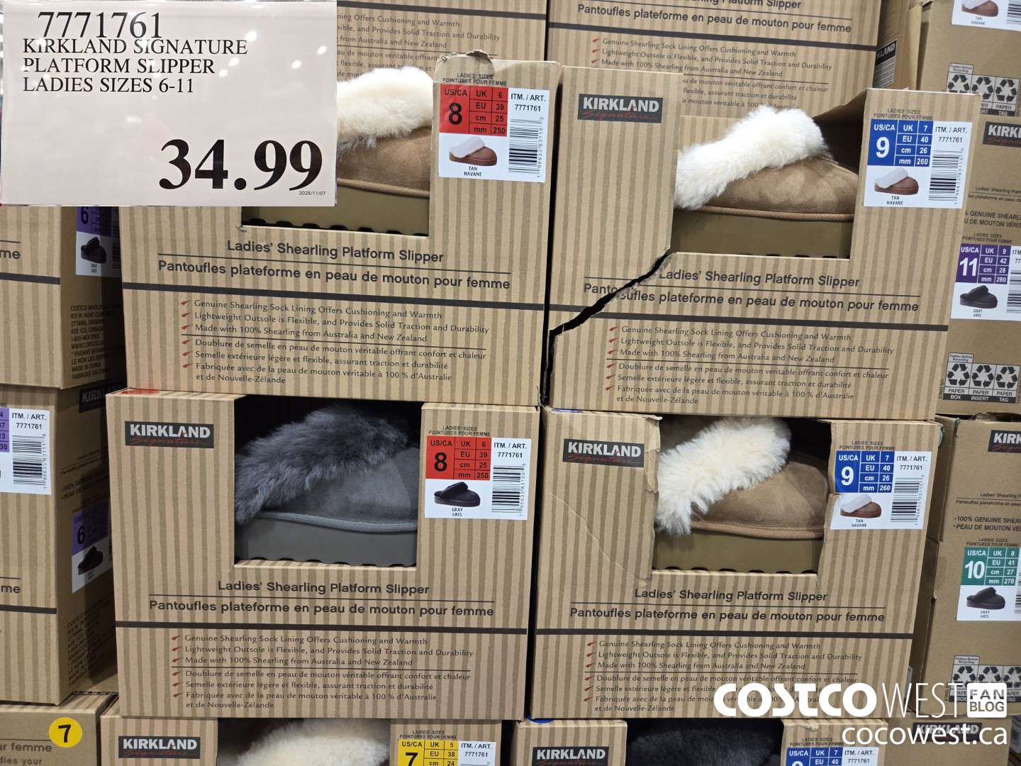 7771761 KIRKLAND SIGNATURE PLATFORM SLIPPER LADIES SIZES 6-11 $34.99