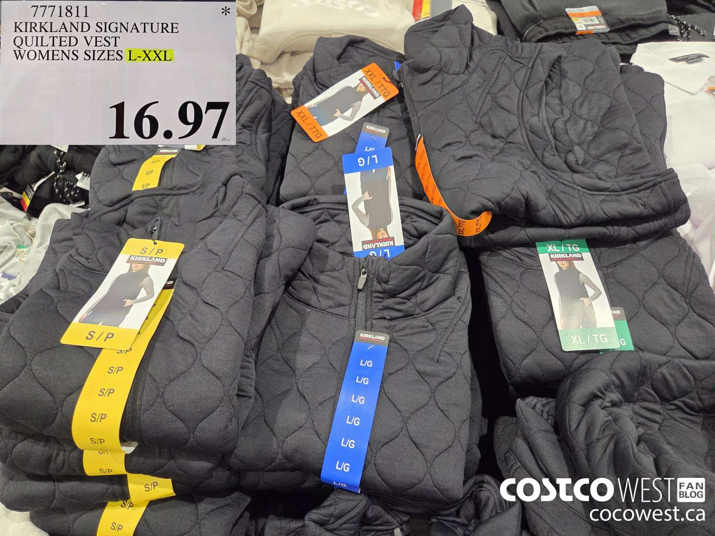 7771811 KIRKLAND SIGNATURE QUILTED VEST WOMENS SIZES L-XXL $16.97