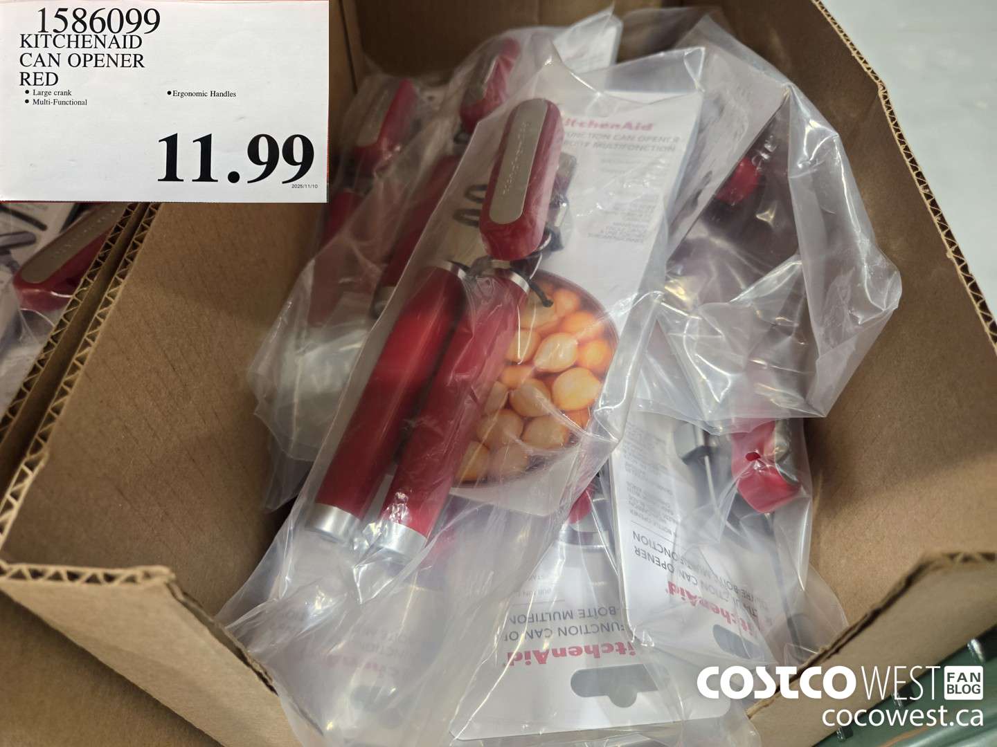 1586099 KITCHENAID CAN OPENER RED $11.99