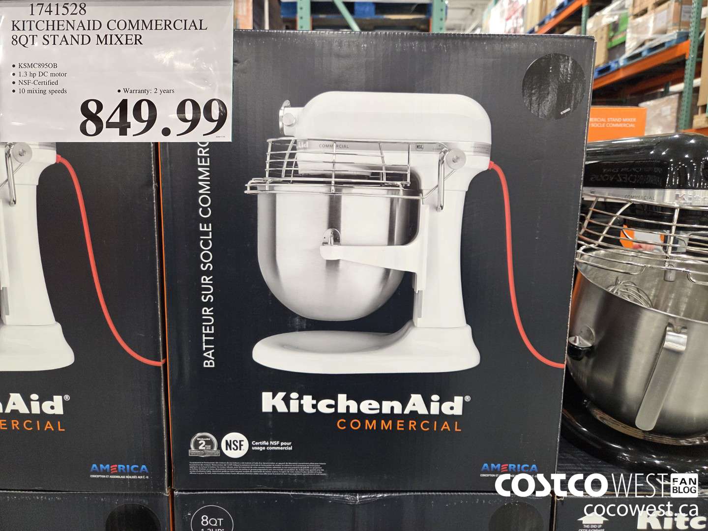 1741528 KITCHENAID COMMERCIAL 8QT STAND MIXER $849.99