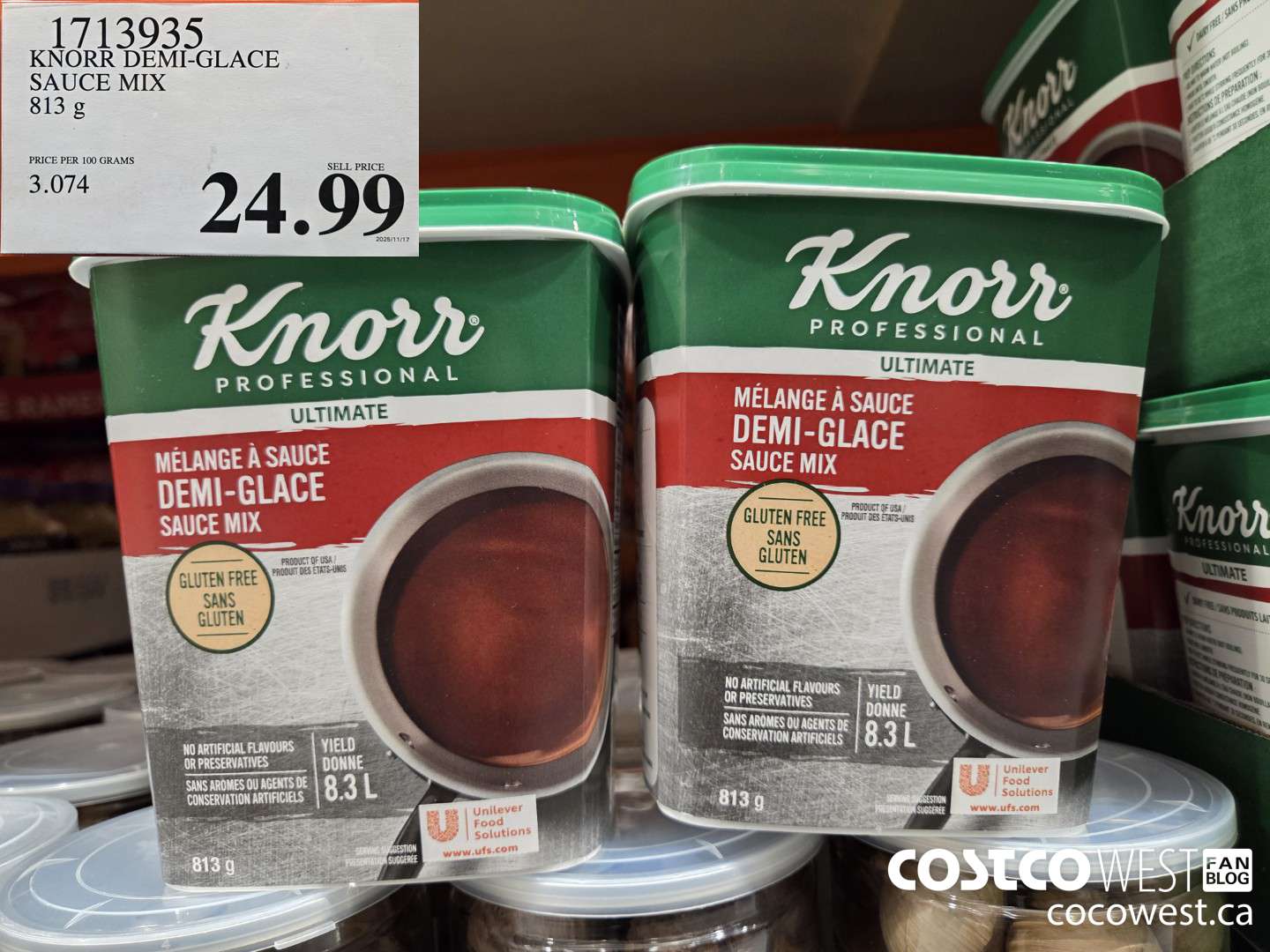 1713935 KNORR DEMI-GLACE SAUCE MIX 813 g $24.99