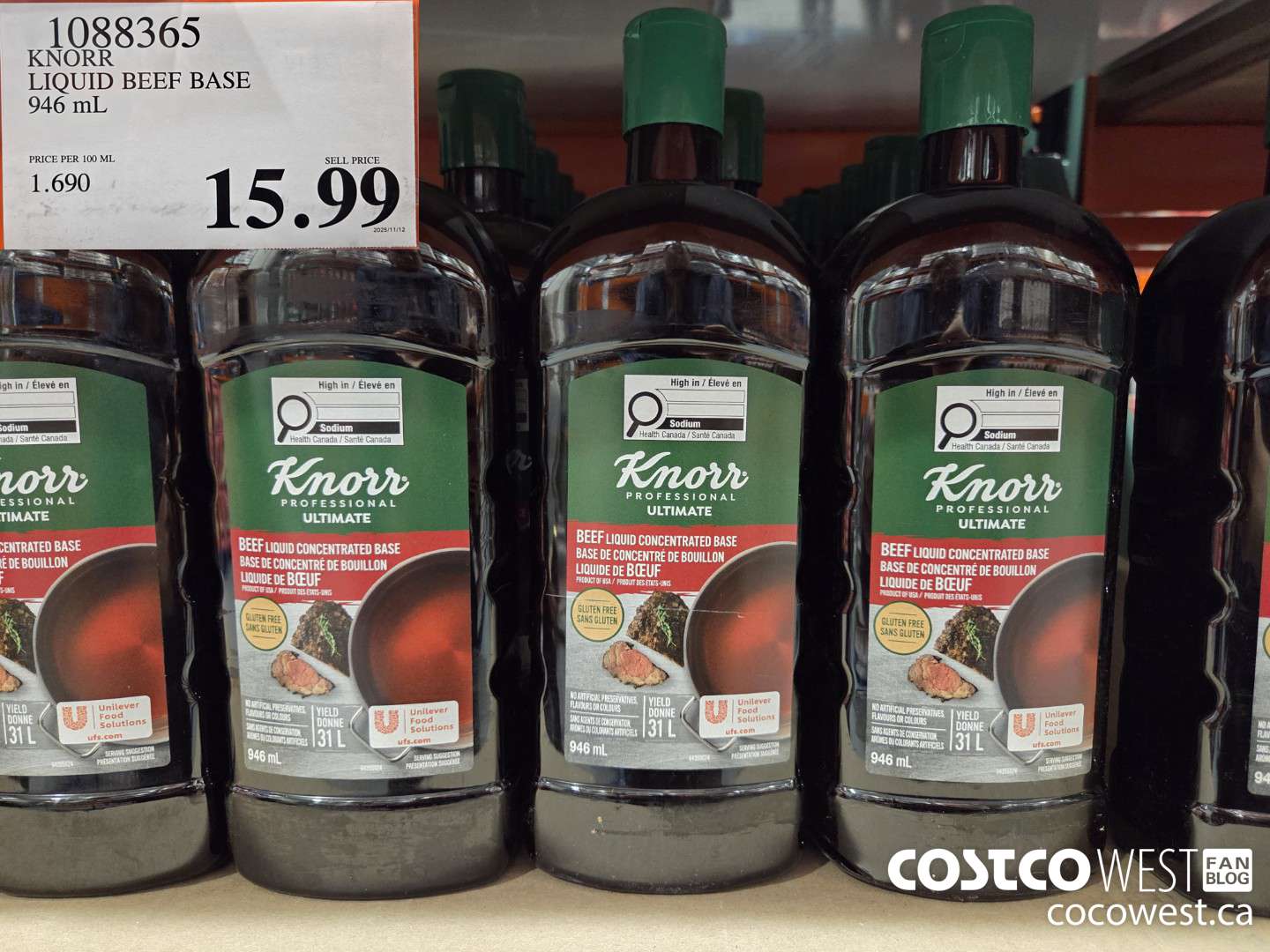 1088365 KNORR LIQUID BEEF BASE 946 mL $15.99