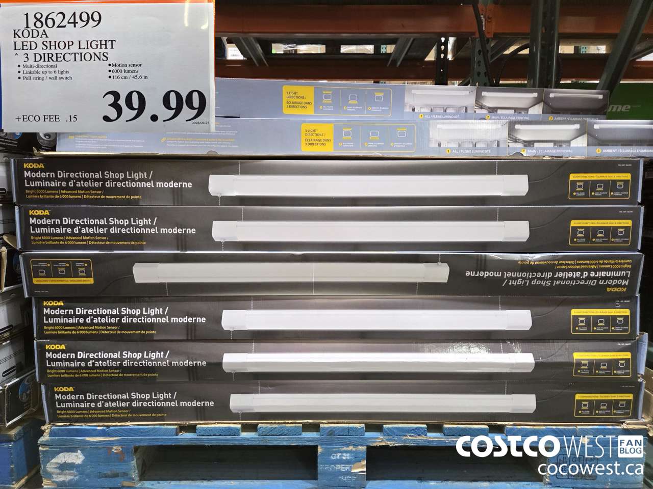 1862499 KODA LED SHOP LIGHT 3 DIRECTIONS $39.99