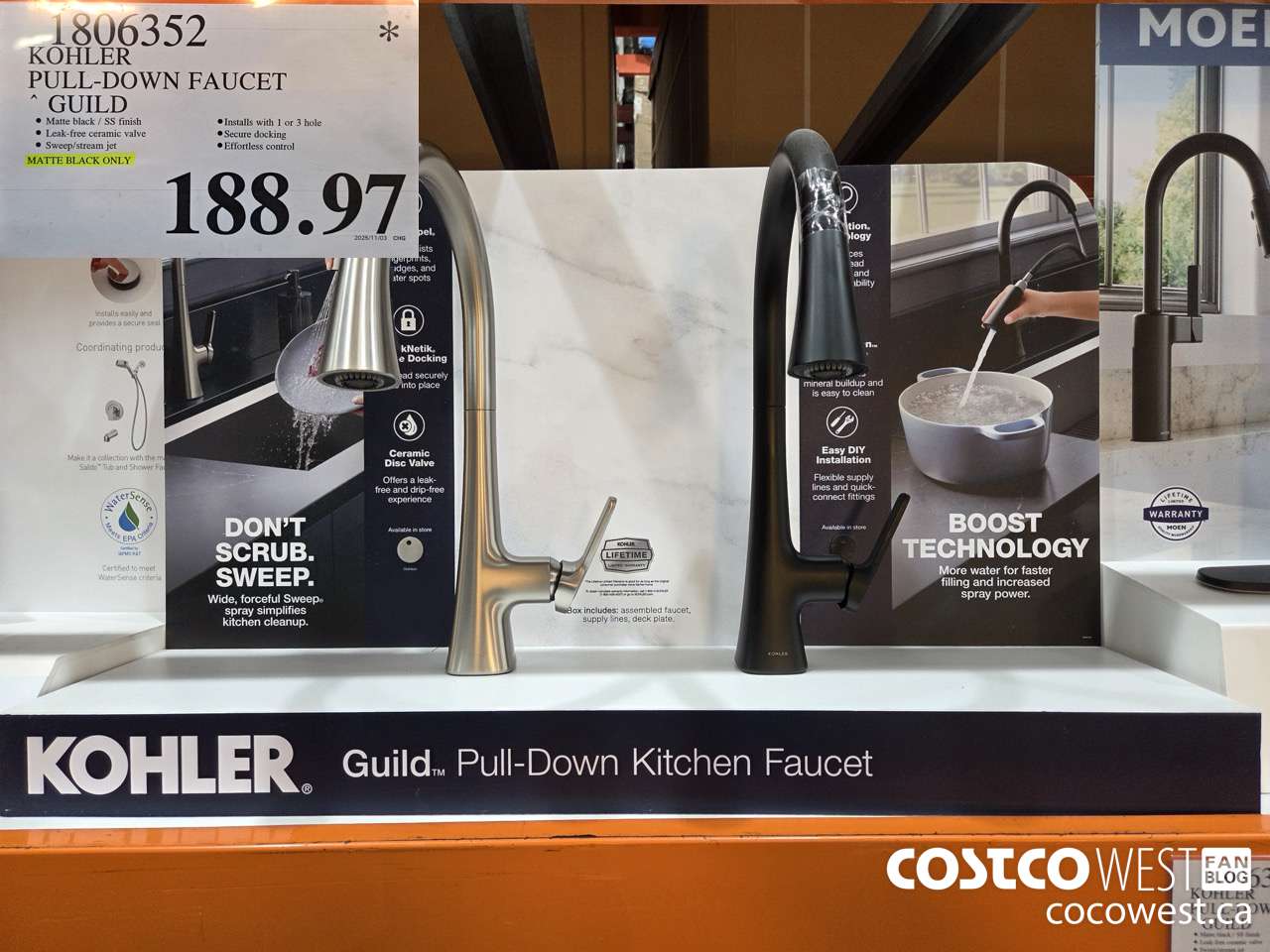 1806352 KOHLER PULL-DOWN FAUCET GUILD $188.97