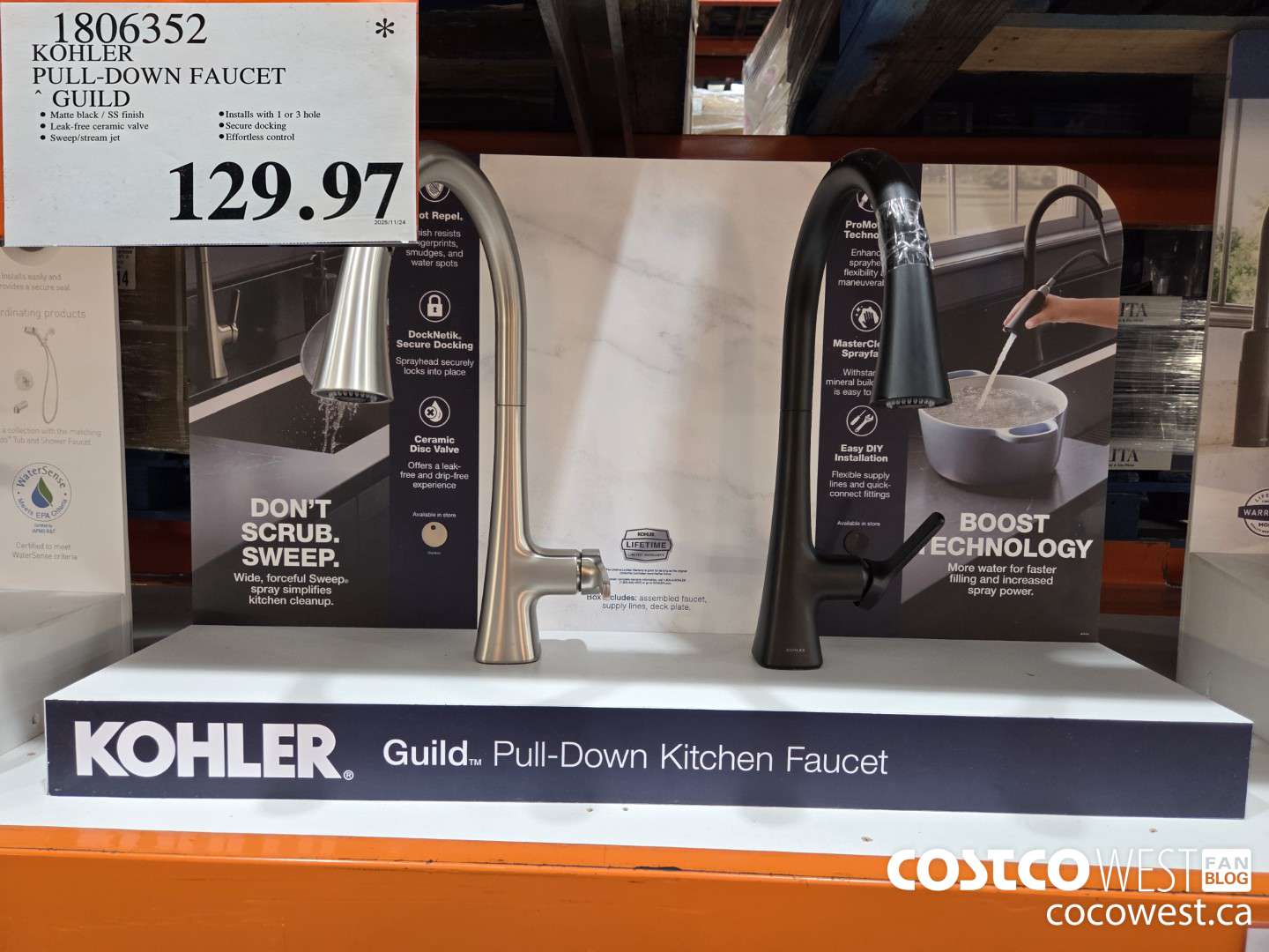 1806352 KOHLER PULL-DOWN FAUCET GUILD $129.97