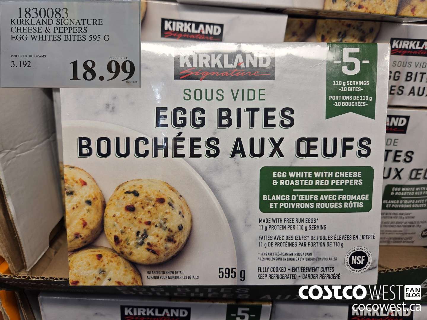 1830083 KS CHEESE & PEPPERS EGG WHITE BITES 595 G $18.99