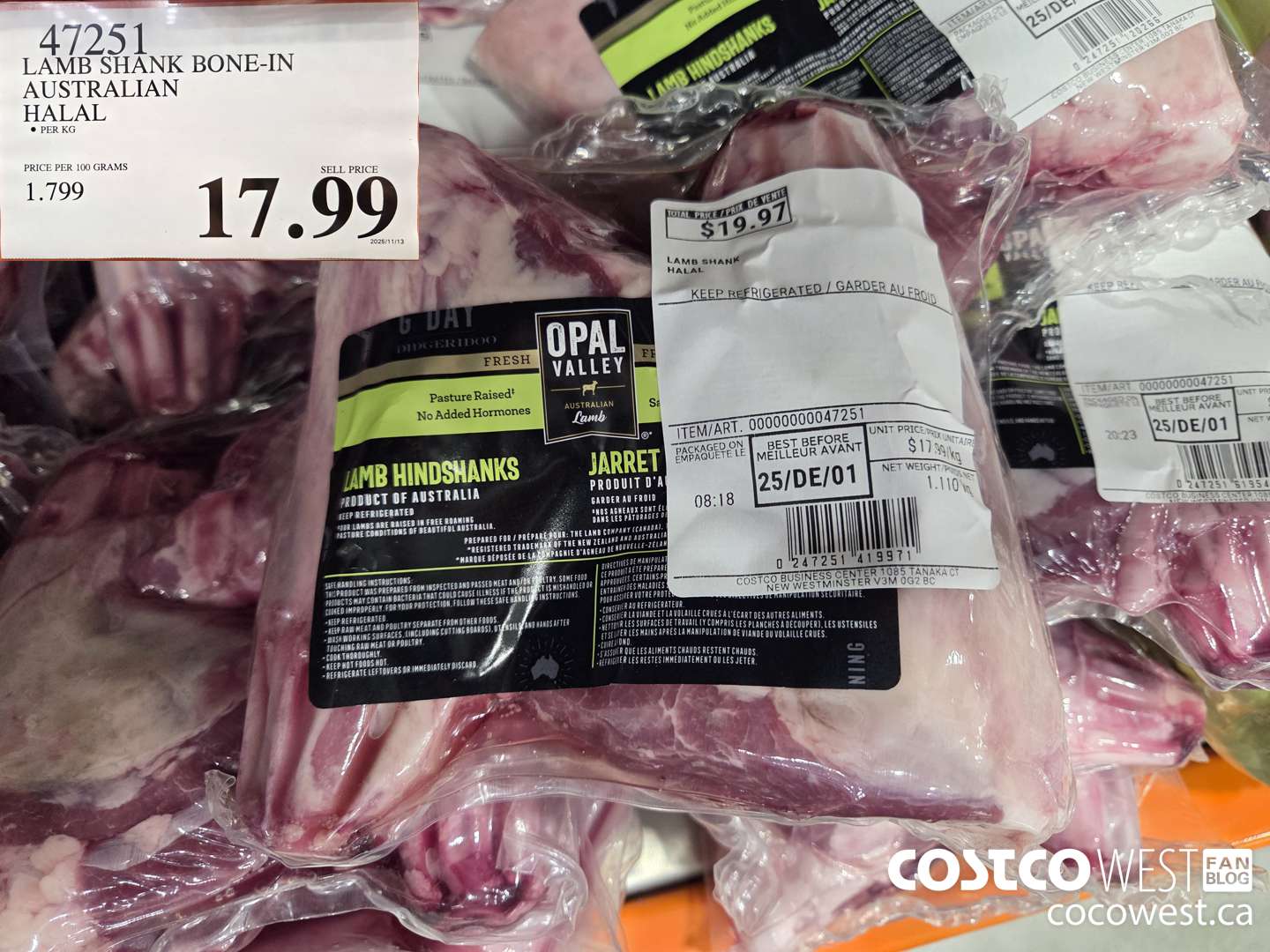 47251 LAMB SHANK BONE-IN AUSTRALIAN HALAL $17.99