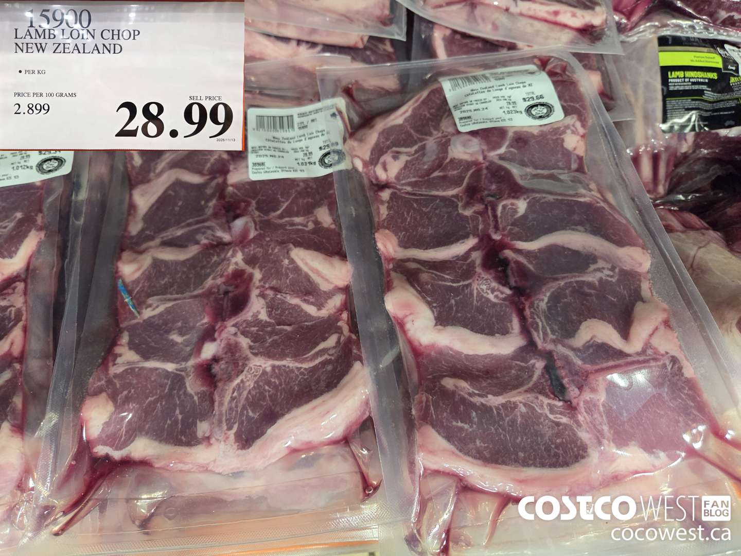 15900 LAME LOIN CHOP NEW ZEALAND $28.99