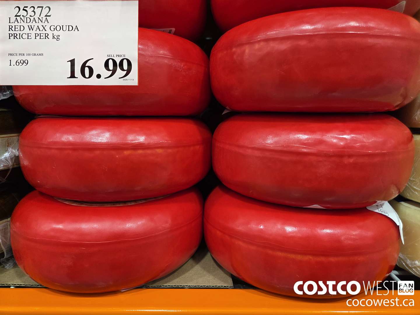 25372 LANDANA RED WAX GOUDA PRICE PER kg $16.99