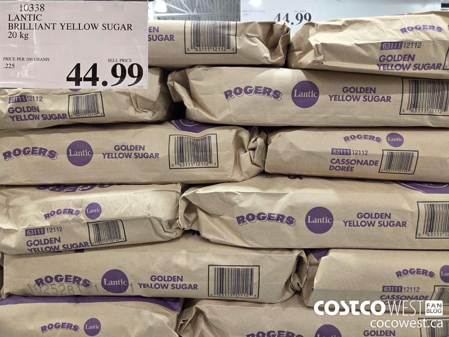 10338 LANTIC BRILLIANT YELLOW SUGAR 20 kg $44.99