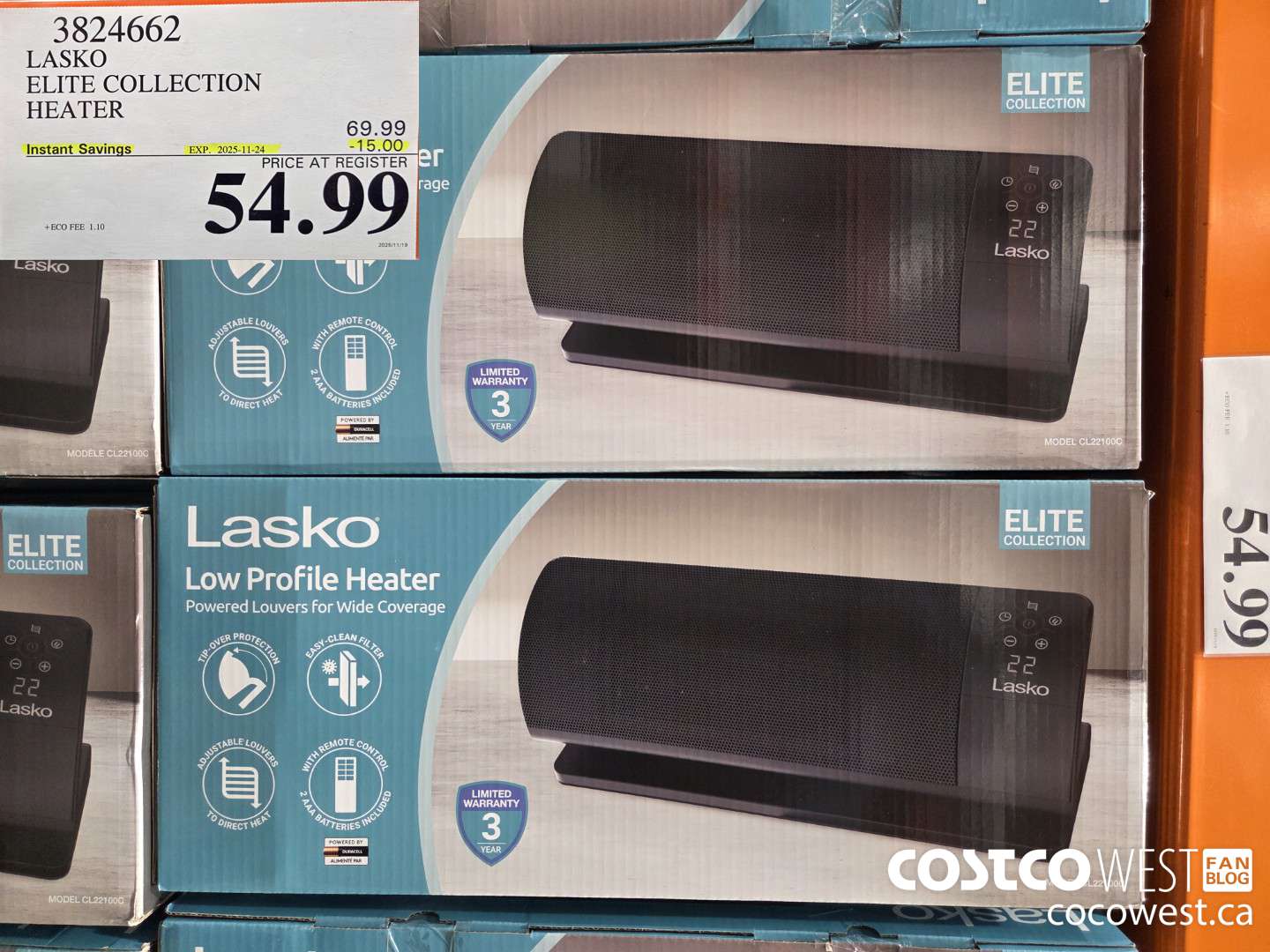 3824662 LASKO ELITE COLLECTION HEATER ($15.00 INSTANT SAVINGS EXPIRES ON 2025-11-24) $54.99