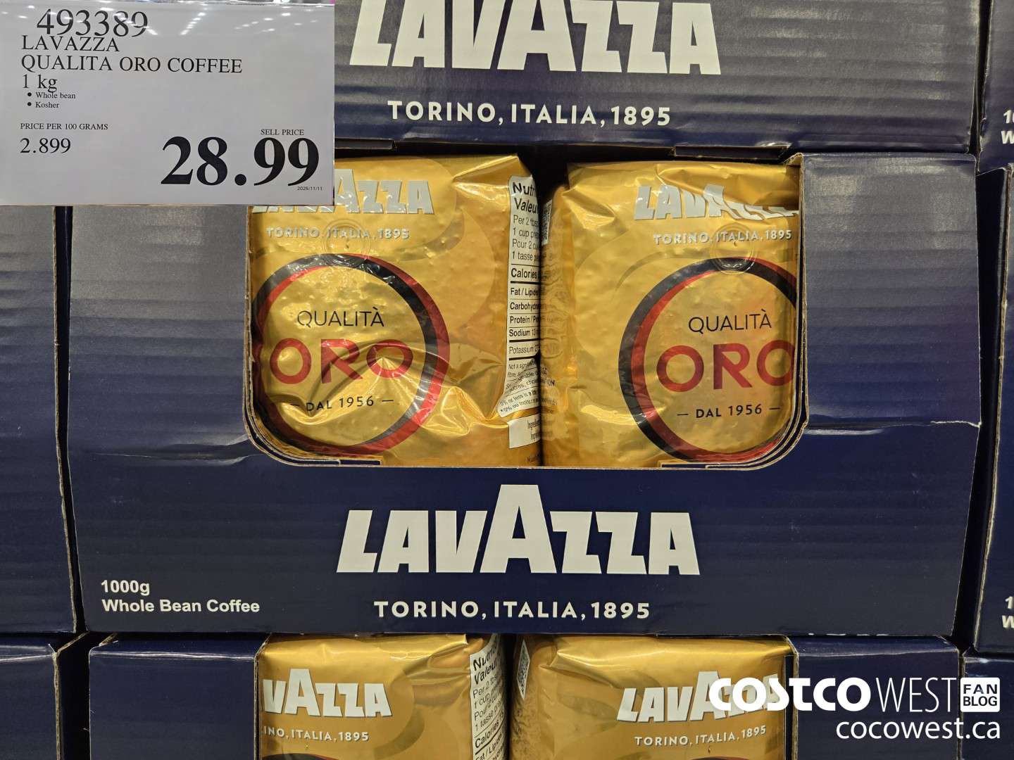 493389 LAVAZZA QUALITA ORO COFFEE 1 kg $28.99