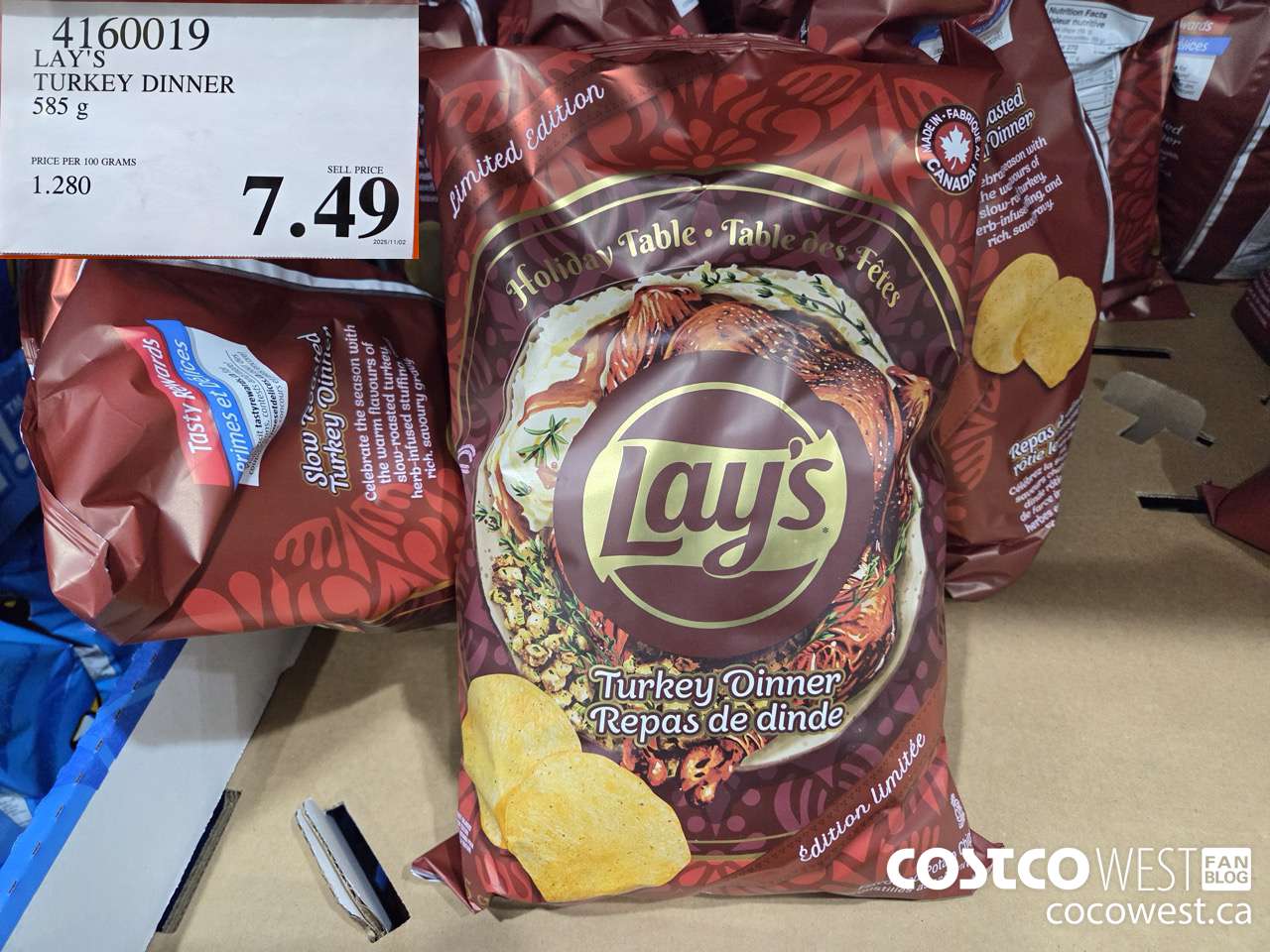 4160019 LAY'S TURKEY DINNER 585G $7.49