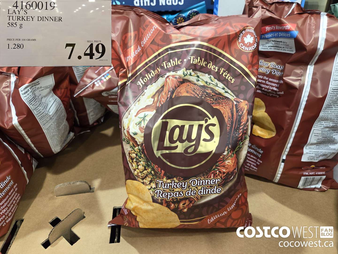 4160019 LAY'S TURKEY DINNER 585 g $7.49