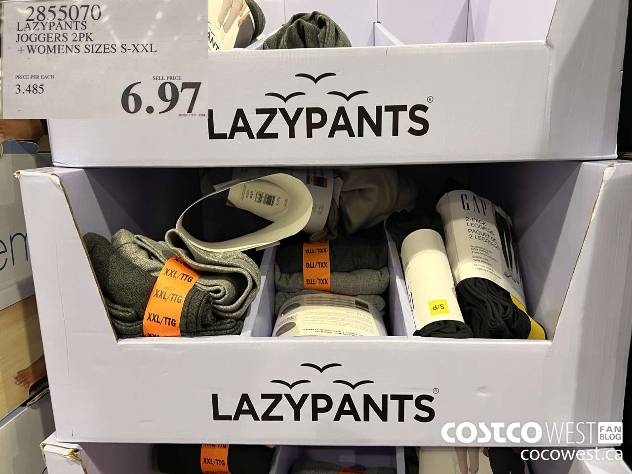 2855070 LAZYPANTS JOGGERS 2PK WOMENS SIZES S-XXL $6.97