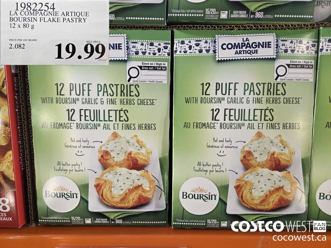 1982254 LA CAMPAGNIE ARTIQUE BOURSIN FLAKE PASTRY 12 X 80G $19.99