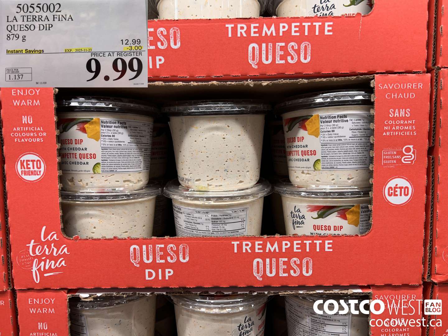 5055002 LA TERRA FINA QUESO DIP 879 g ($3.00 INSTANT SAVINGS EXPIRES ON 2025-11-23) $9.99