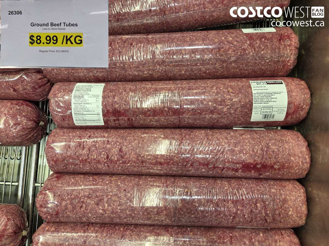 26306 LEAN GROUND BEEF TUBE ($4.00 INSTANT SAVINGS)