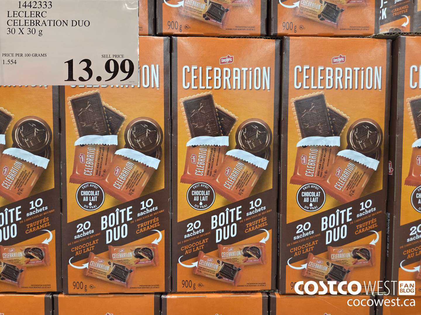 1442333 LECLERC CELEBRATION DUO 30 X 30g $13.99