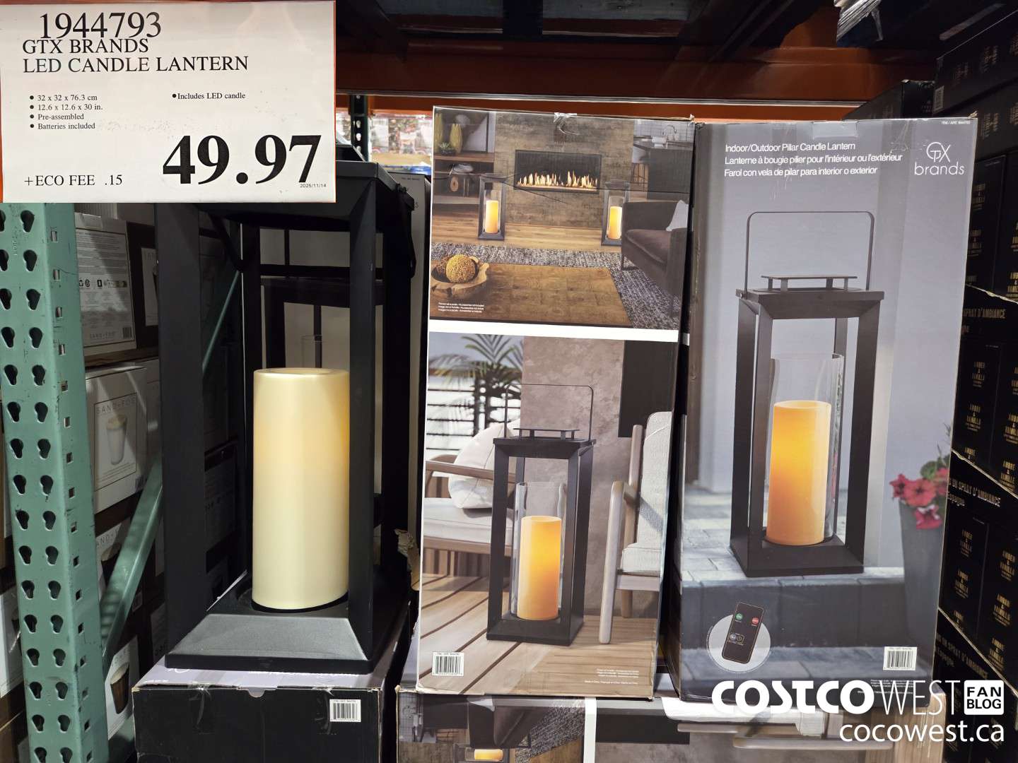 1944793 LED CANDLE LANTERN $49.97