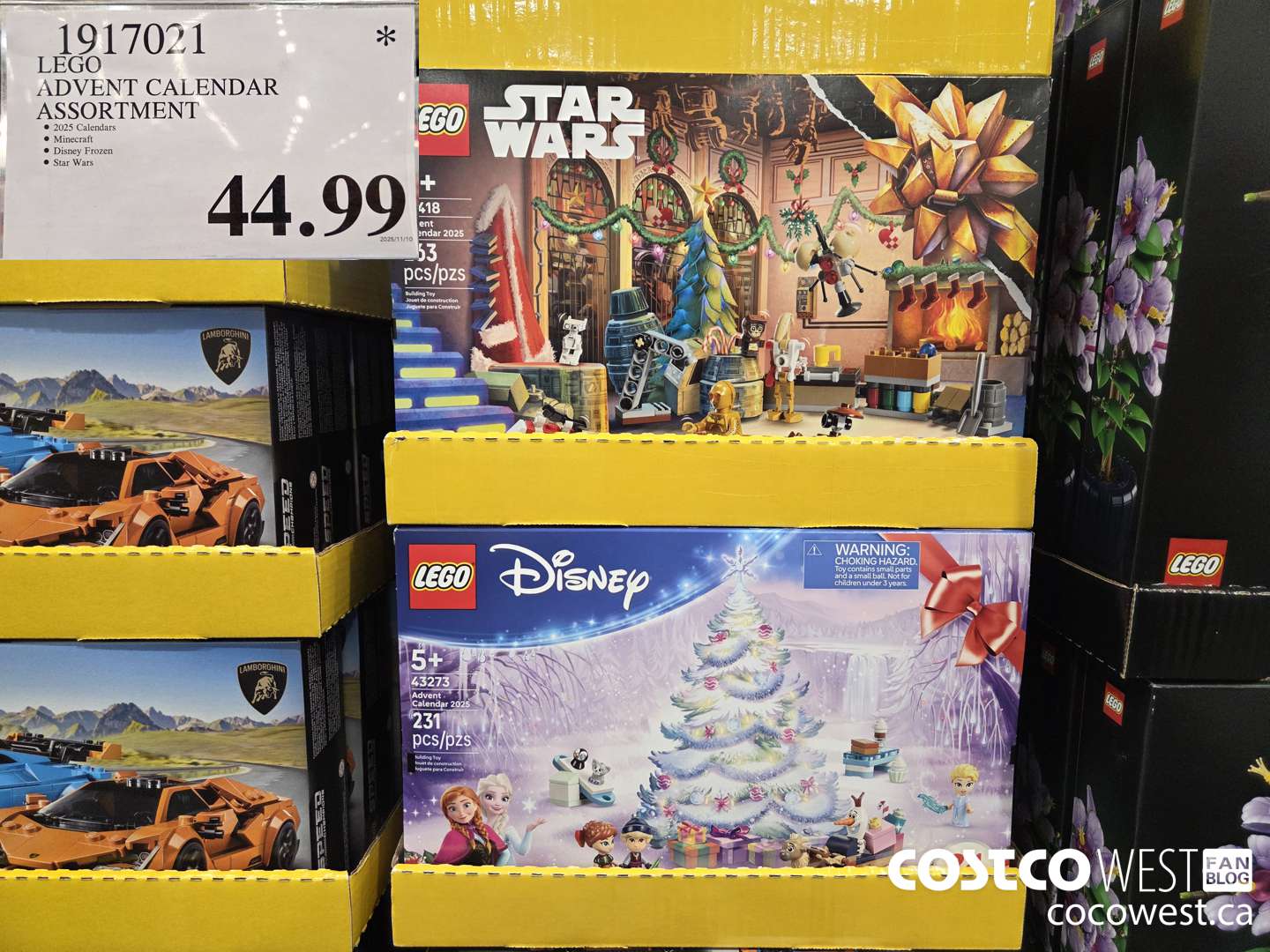 1917021 LEGO ADVENT CALENDAR ASSORTMENT $44.99