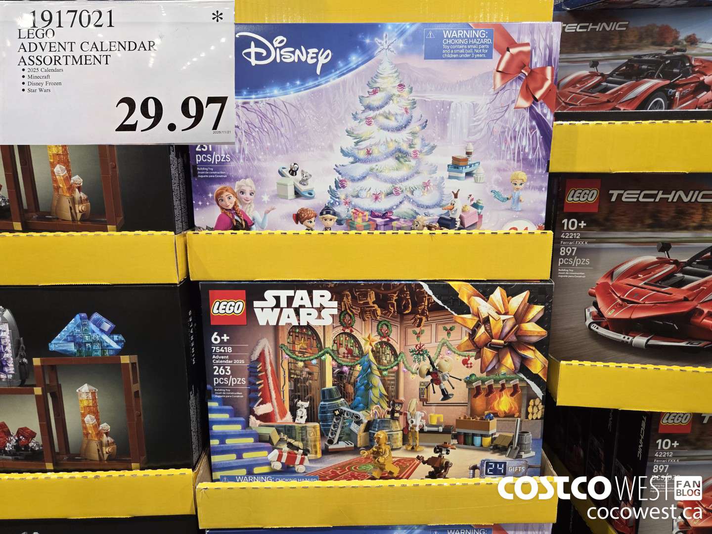 1917021 LEGO ADVENT CALENDAR ASSORTMENT $29.97