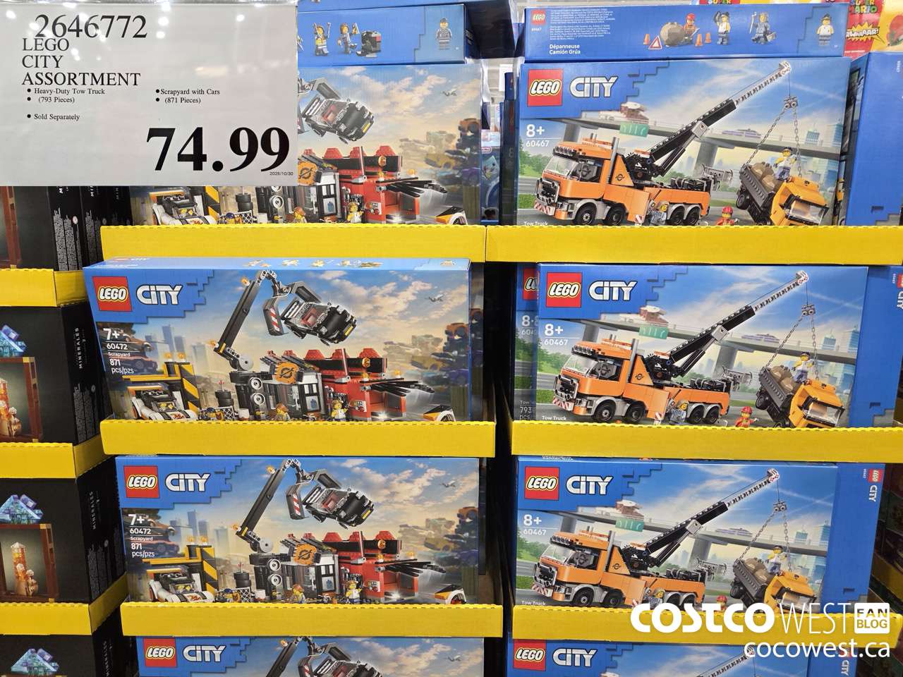 2646772 LEGO CITY ASSORTMENT $74.99