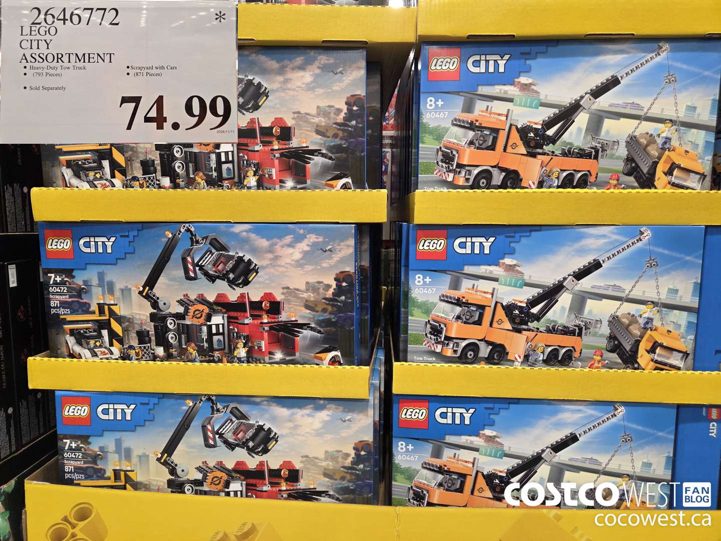 2646772 LEGO CITY ASSORTMENT $74.99
