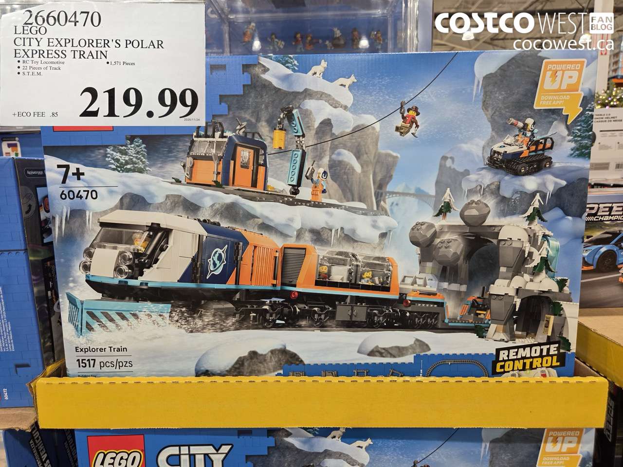 2660470 LEGO CITY EXPLORER'S POLAR EXPRESS TRAIN $219.99