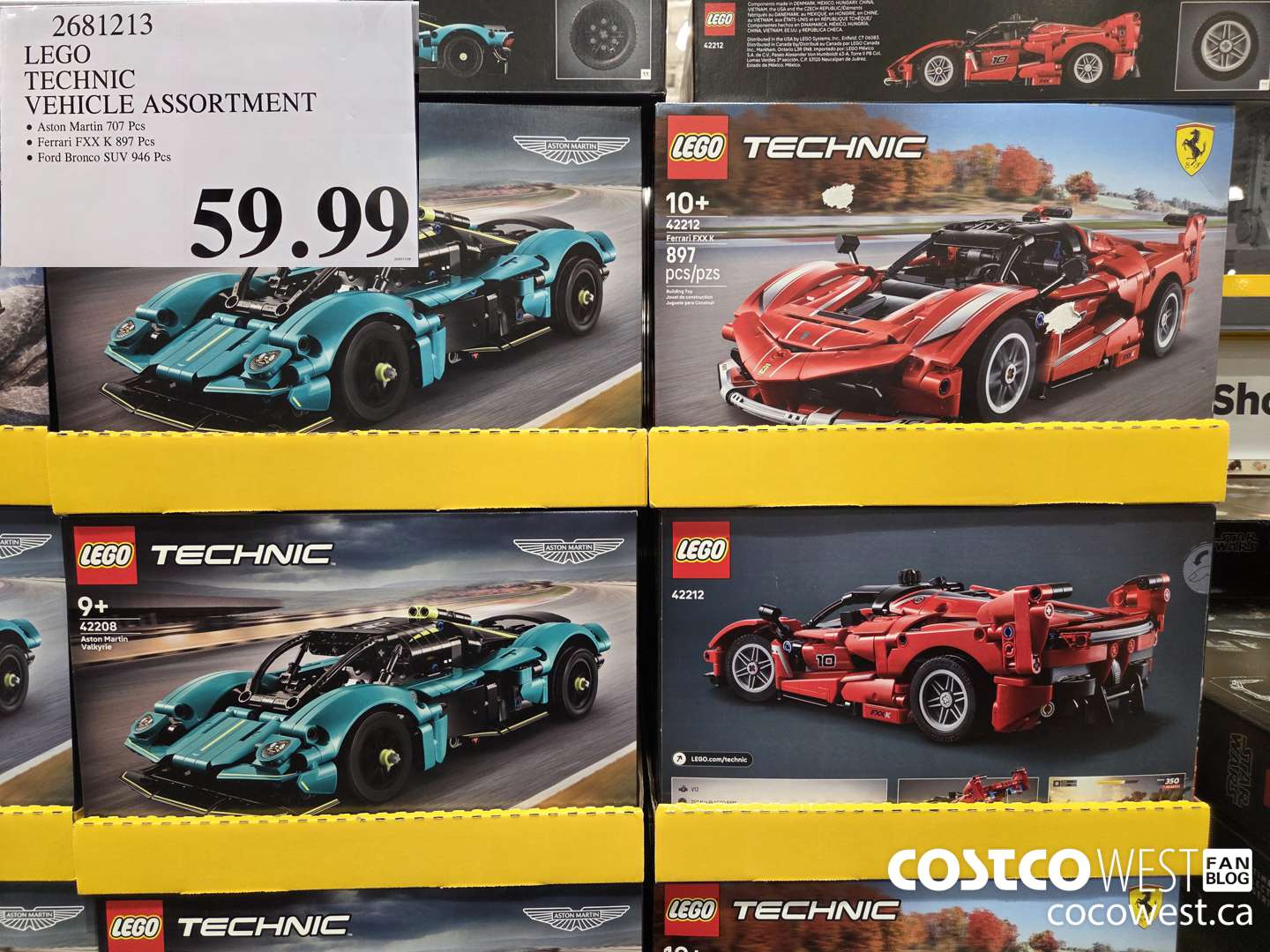 2681213 LEGO TECHNIC VEHICLE ASSORTMENT $59.99