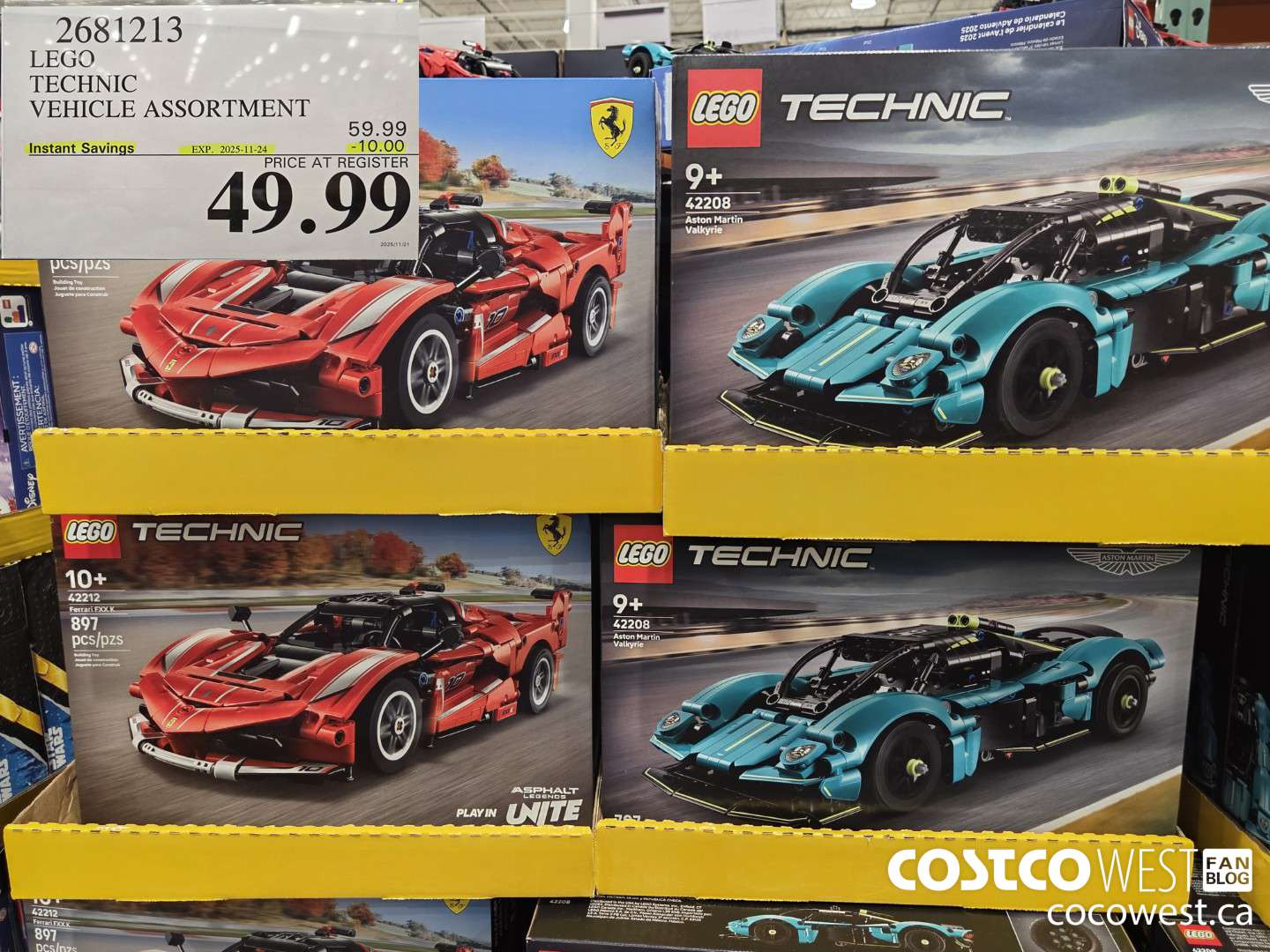 2681213 LEGO TECHNIC VEHICLE ASSORTMENT ($10.00 INSTANT SAVINGS EXPIRES ON 2025-11-24) $49.99