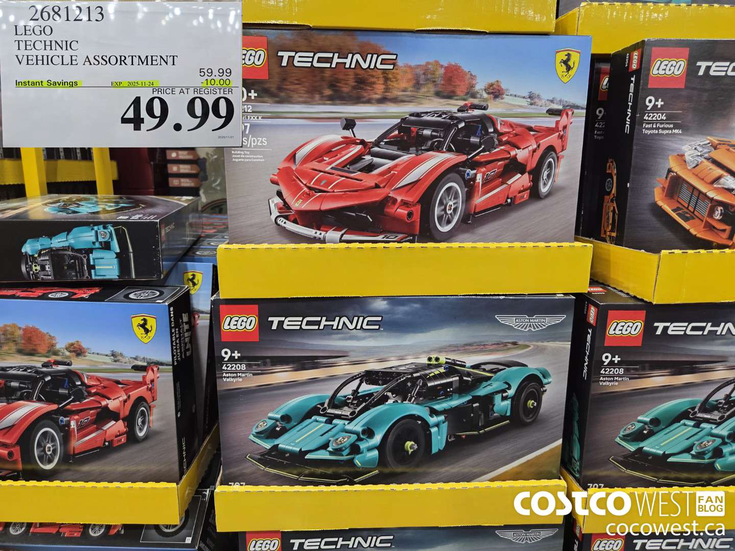 2681213 LEGO TECHNIC VEHICLE ASSORTMENT ($10.00 INSTANT SAVINGS EXPIRES ON 2025-11-24) $49.99