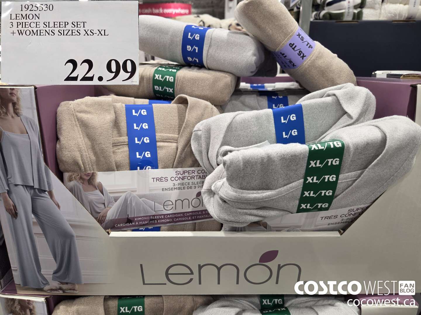 1925530 LEMON 3 PIECE SLEEP SET WOMENS SIZES XS-XL $22.99