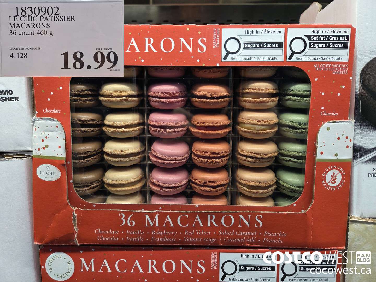 1830902 LE CHIC PATISSIER FRENCH MACARONS 36 COUNT 460G $18.99