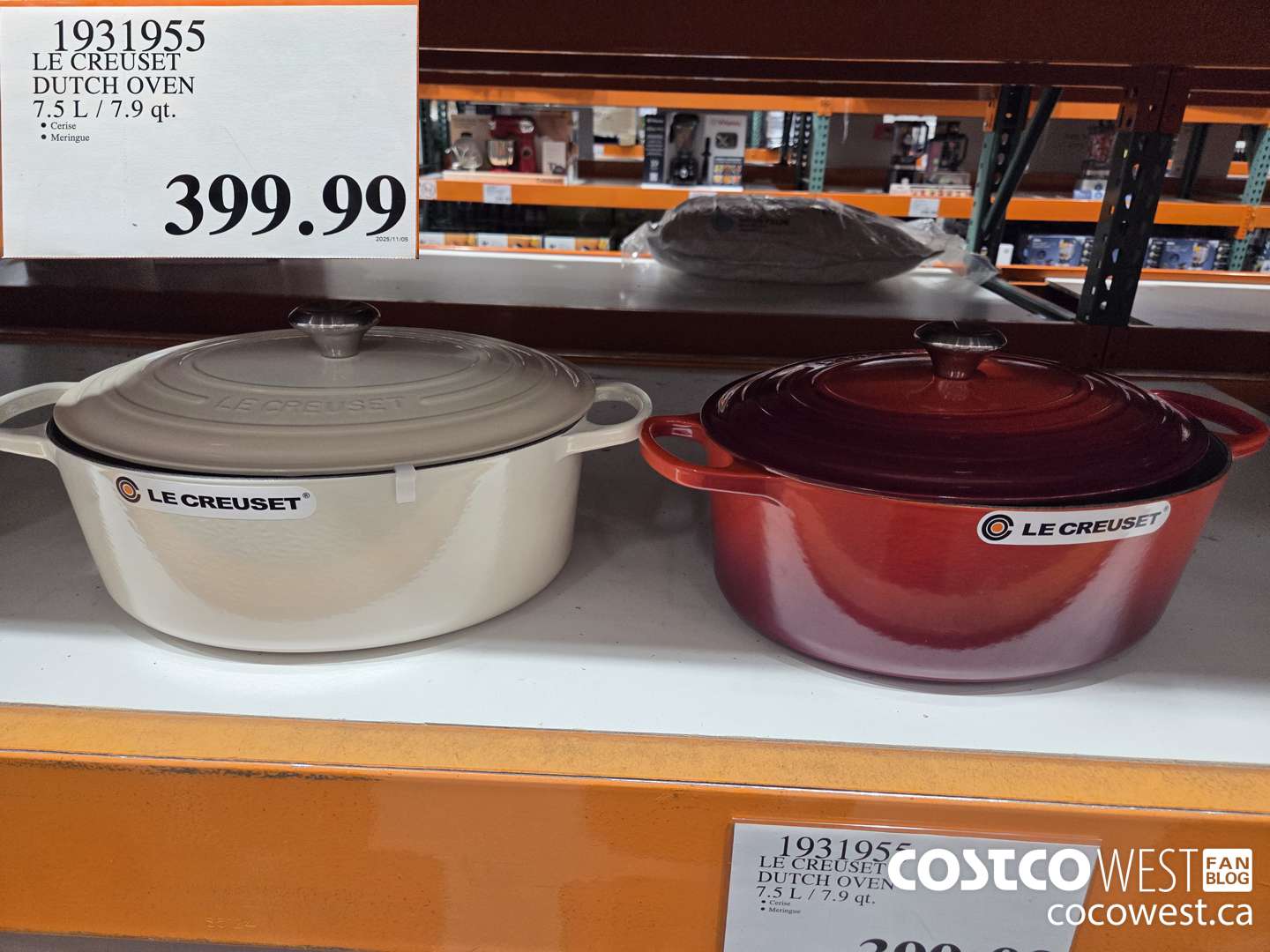 1931955 LE CREUSET DUTCH OVEN 7.5L/7.9QT $399.99