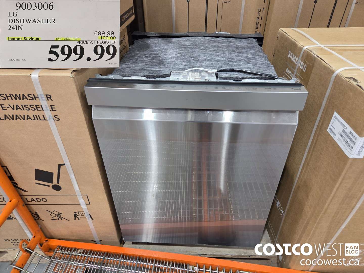 9003006 LG DISHWASHER 24IN ($100.00 INSTANT SAVINGS EXPIRES ON 2026-01-07) $599.99