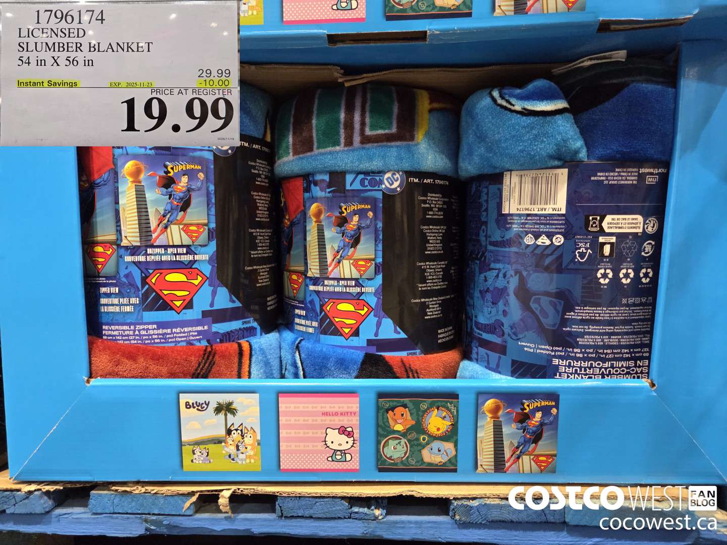 1796174 LICENSED SLUMBER BLANKET 54IN X 56IN ($10.00 INSTANT SAVINGS EXPIRES ON 2025-11-23) $19.99