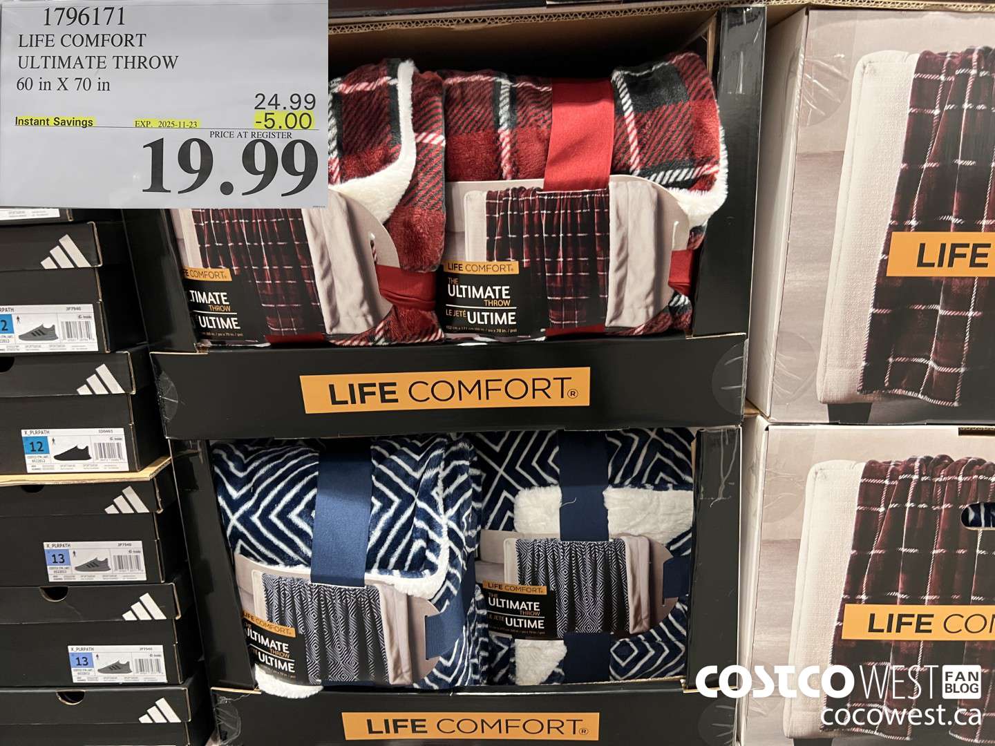 1796171 LIFE COMFORT ULTIMATE THROW 60 in X 70 in ($5.00 INSTANT SAVINGS EXPIRES ON 2025-11-23) $19.99
