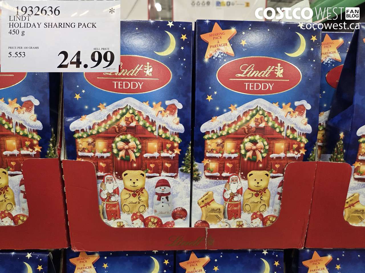 1932636 LINDT HOLIDAY SHARING PACK 450 g $24.99