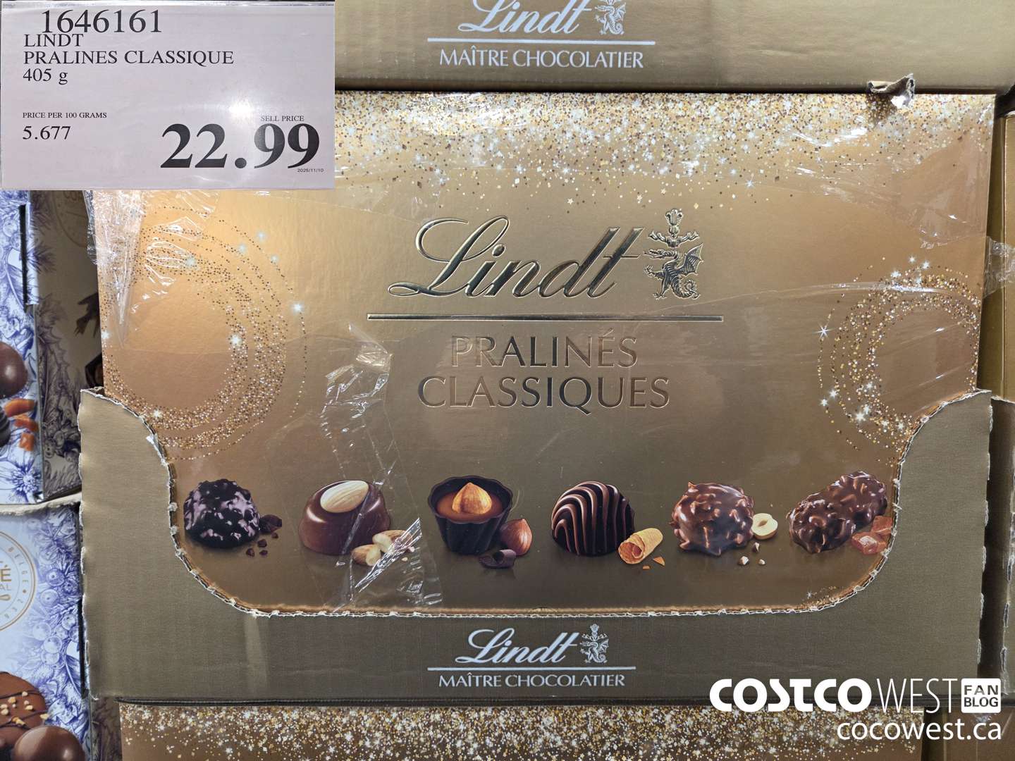 1646161 LINDT PRALINES CLASSIQUE 405G $22.99