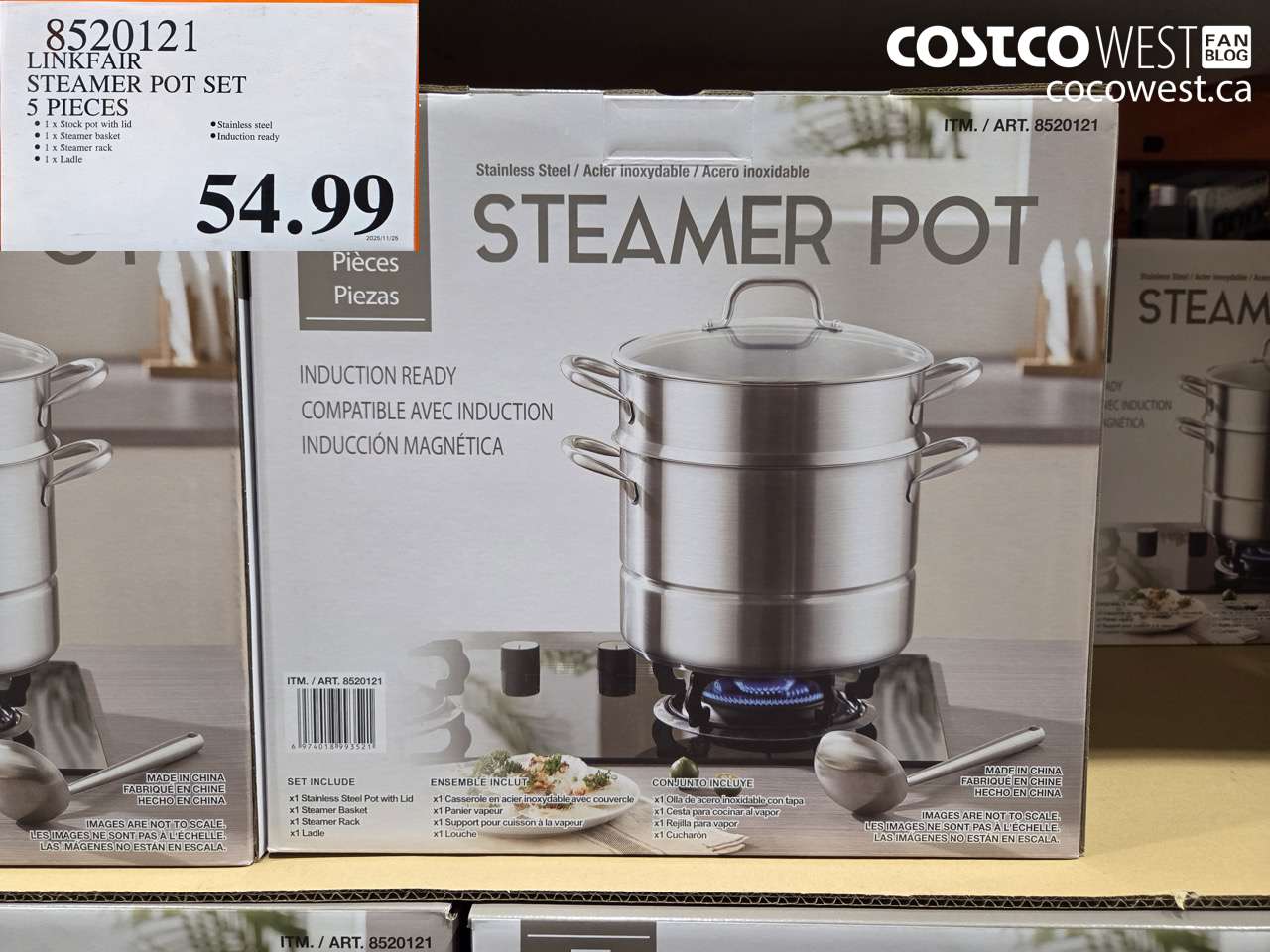 8520121 LINKFAIR STEAMER POT SET 5 PIECES $54.99