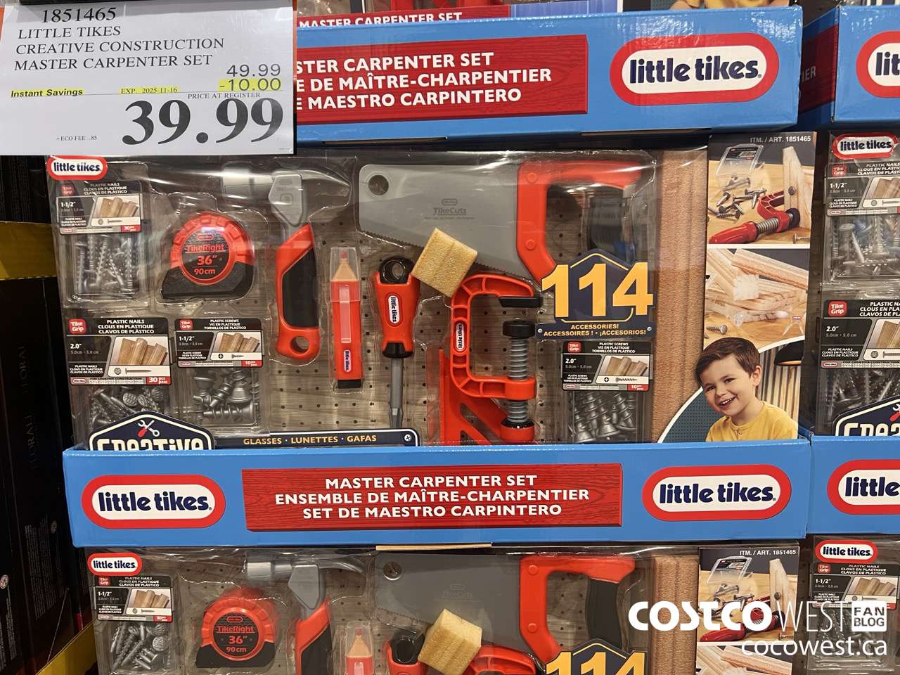 1851465 LITTLE TIKES CREATIVE CONSTRUCTION MASTER CARPENTER SET ($10.00 INSTANT SAVINGS EXPIRES ON 2025-11-16) $39.99
