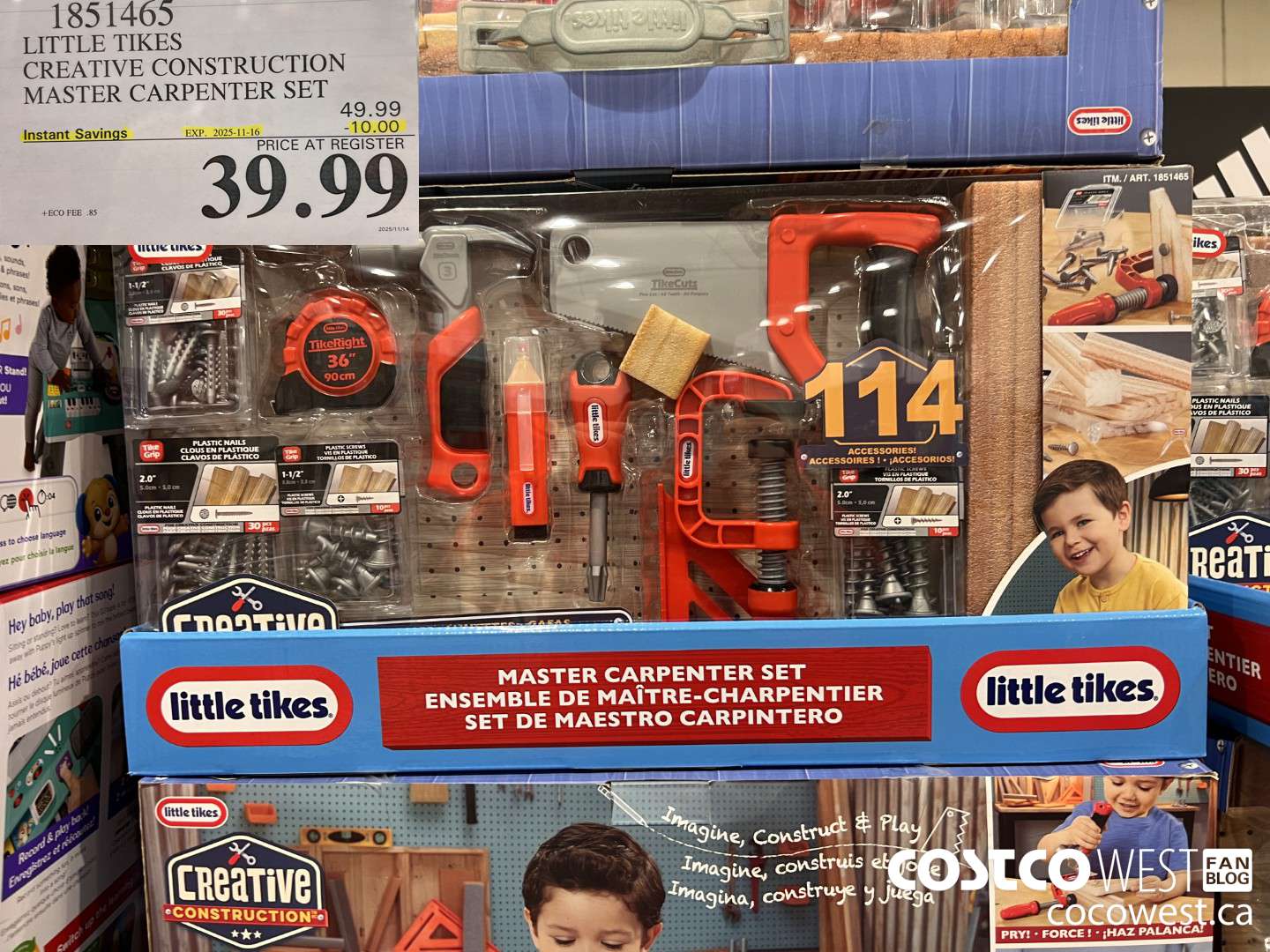 1851465 LITTLE TIKES CREATIVE CONSTRUCTION MASTER CARPENTER SET ($10.00 INSTANT SAVINGS EXPIRES ON 2025-11-16) $39.99